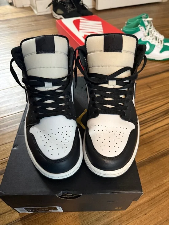 Nike Air Jordan 1 Mid Black White panda-elephant - Picture 2 of 10